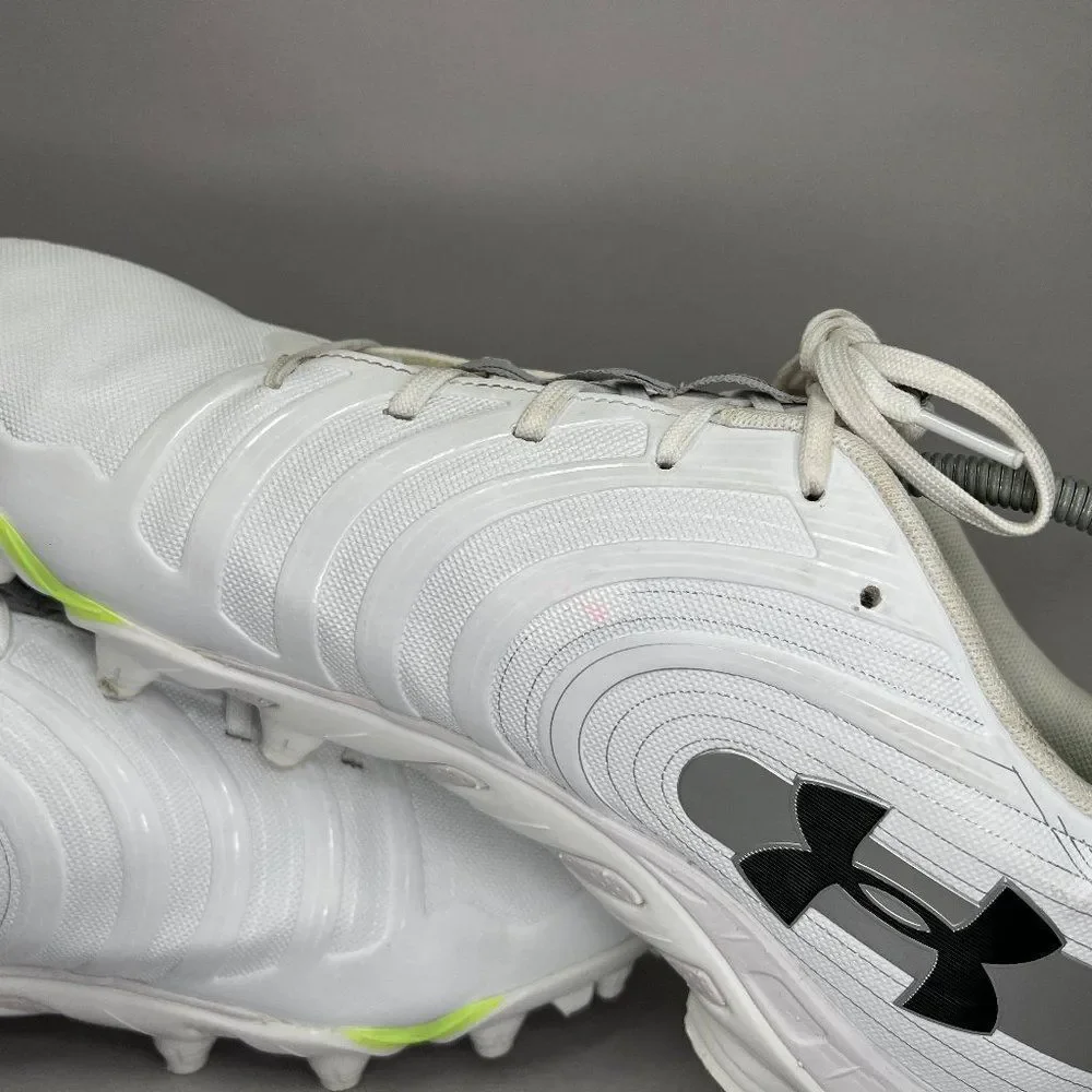 Under Armour Nitro Football Cleats Mens Size 15 White Black Athletic Performance